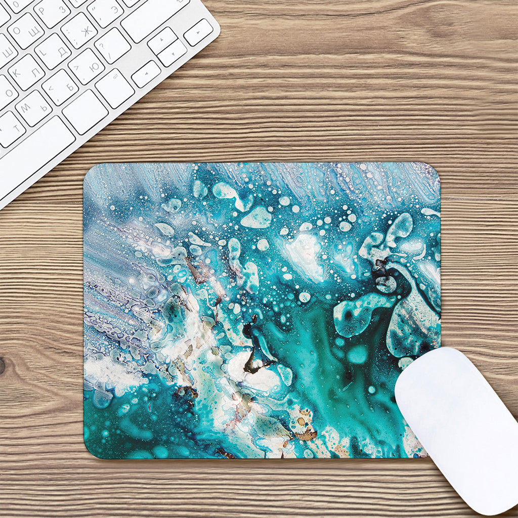 Blue Ocean Acid Melt Print Mouse Pad