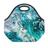 Blue Ocean Acid Melt Print Neoprene Lunch Bag