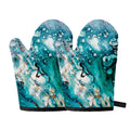 Blue Ocean Acid Melt Print Oven Mitts