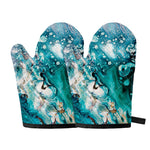 Blue Ocean Acid Melt Print Oven Mitts