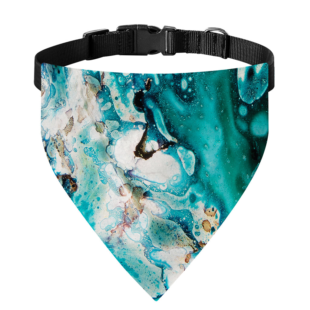 Blue Ocean Acid Melt Print Over The Collar Dog Bandana
