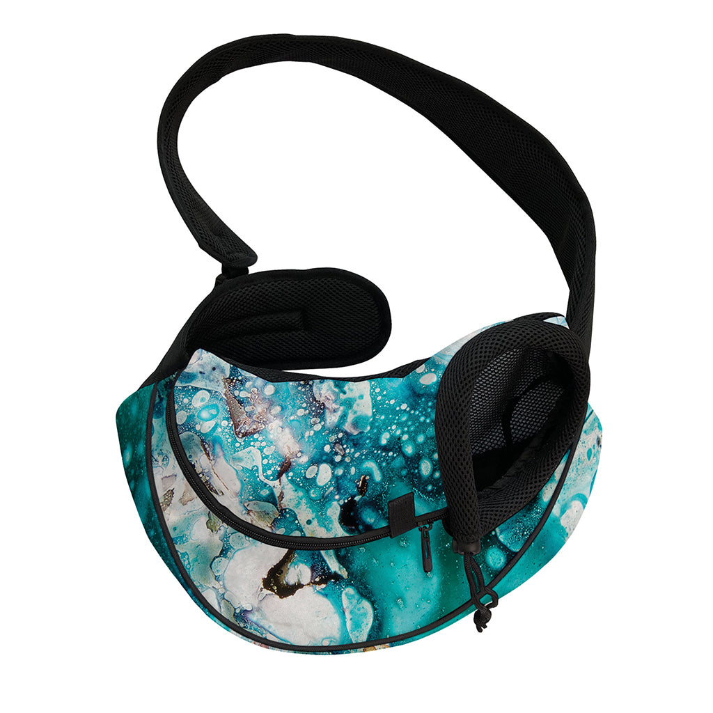 Blue Ocean Acid Melt Print Pet Sling Carrier