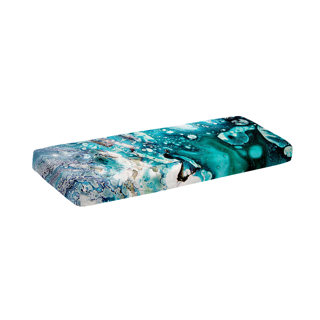Blue Ocean Acid Melt Print Piano Keyboard Cover