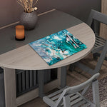 Blue Ocean Acid Melt Print Placemat