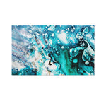Blue Ocean Acid Melt Print Polyester Flag