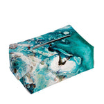 Blue Ocean Acid Melt Print Rectangle Tissue Box Cover