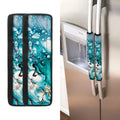Blue Ocean Acid Melt Print Refrigerator Handle Covers