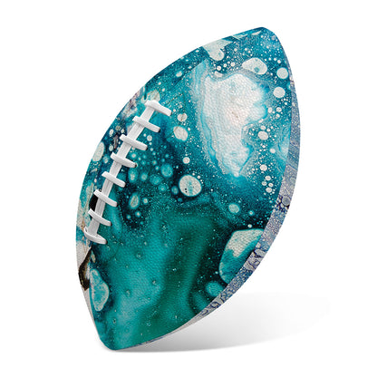 Blue Ocean Acid Melt Print Rugby Ball