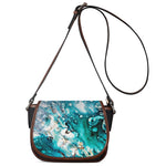 Blue Ocean Acid Melt Print Saddle Bag