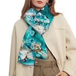 Blue Ocean Acid Melt Print Scarf