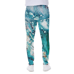 Blue Ocean Acid Melt Print Scuba Joggers