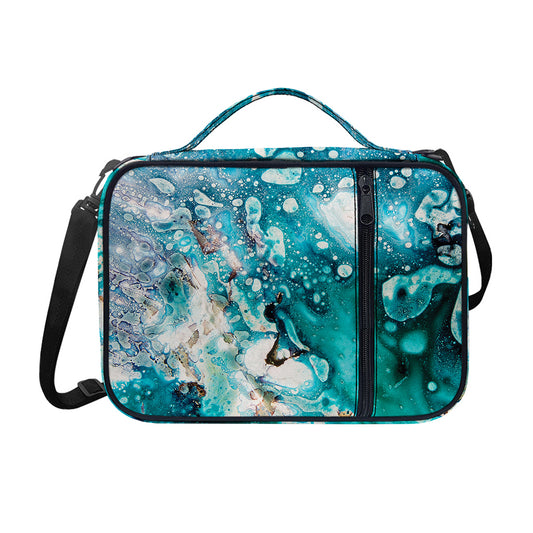 Blue Ocean Acid Melt Print Shoulder Strap Bible Bag