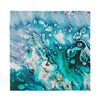 Blue Ocean Acid Melt Print Silk Bandana