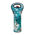 Blue Ocean Acid Melt Print Single Neoprene Wine Tote