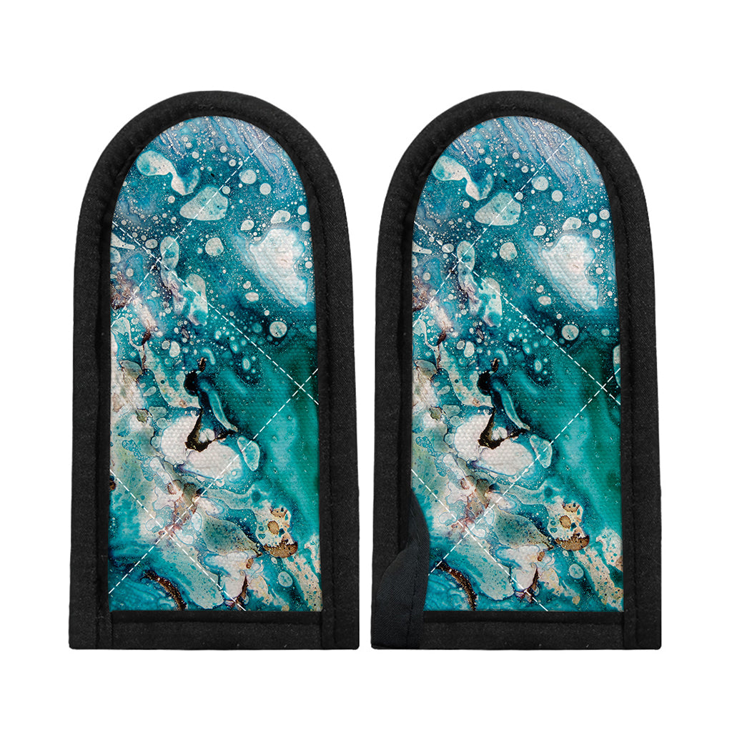 Blue Ocean Acid Melt Print Skillet Handle Cover