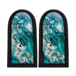 Blue Ocean Acid Melt Print Skillet Handle Cover