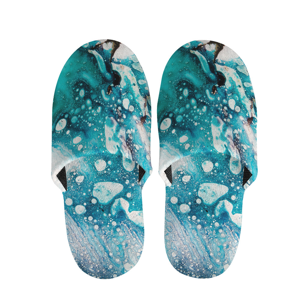 Blue Ocean Acid Melt Print Slippers