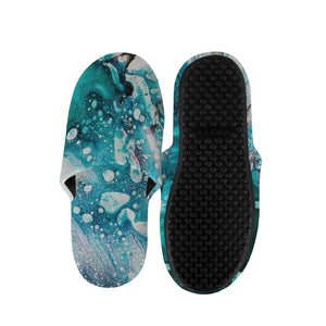 Blue Ocean Acid Melt Print Slippers