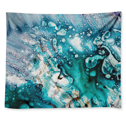 Blue Ocean Acid Melt Print Tapestry