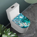 Blue Ocean Acid Melt Print Toilet Lid Cover