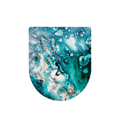 Blue Ocean Acid Melt Print Toilet Lid Cover