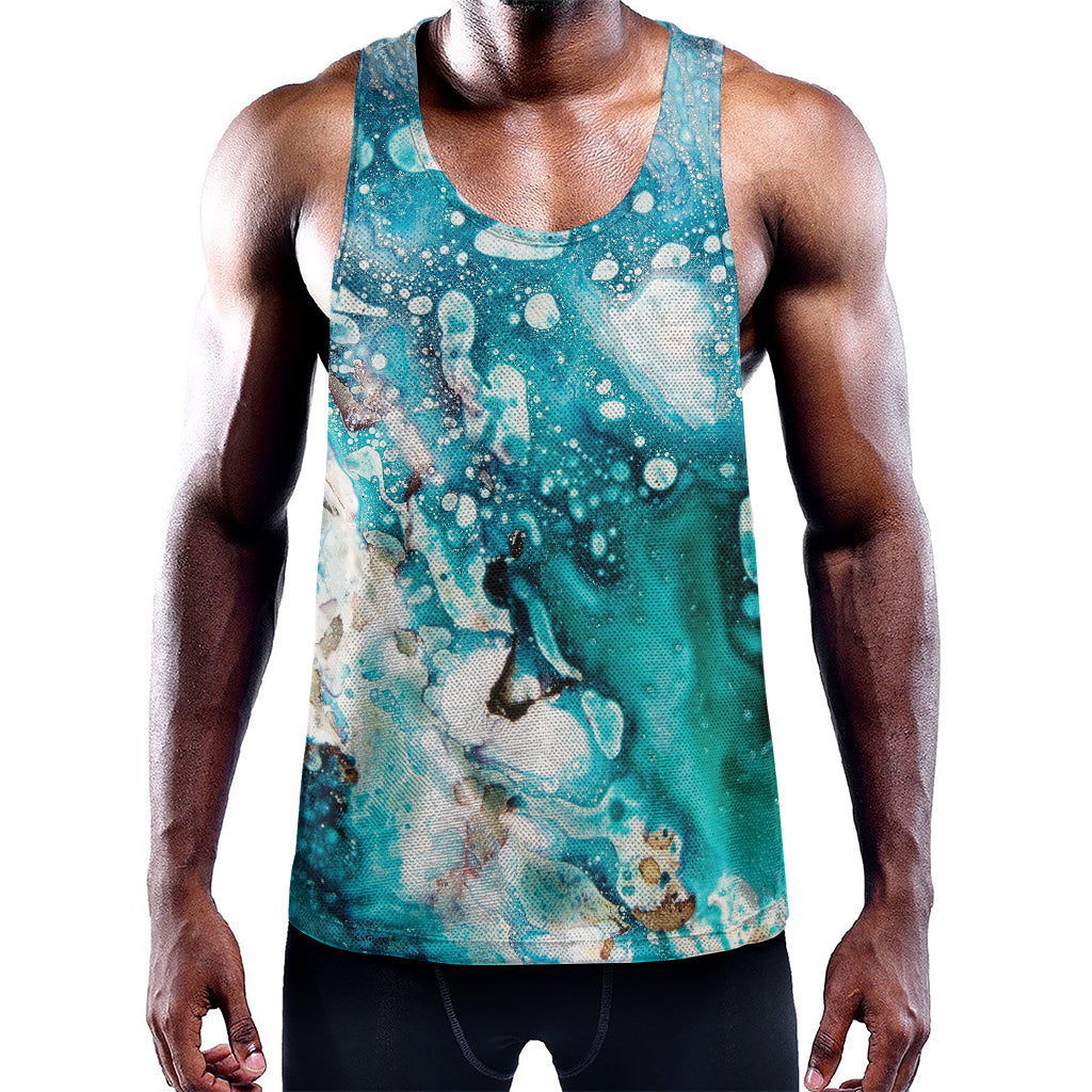 Blue Ocean Acid Melt Print Training Tank Top