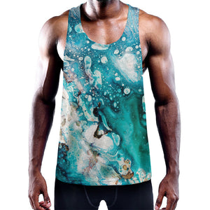 Blue Ocean Acid Melt Print Training Tank Top