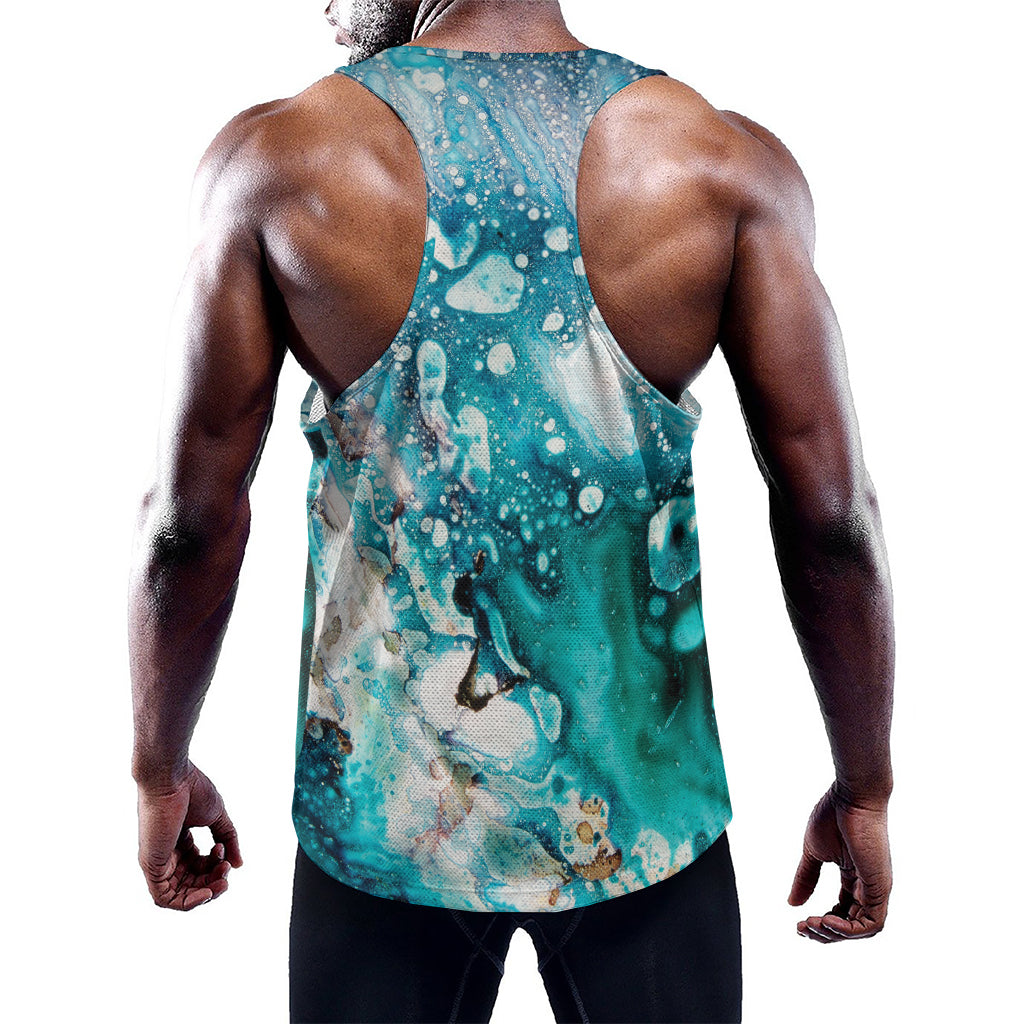 Blue Ocean Acid Melt Print Training Tank Top