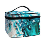 Blue Ocean Acid Melt Print Travel Makeup Bag