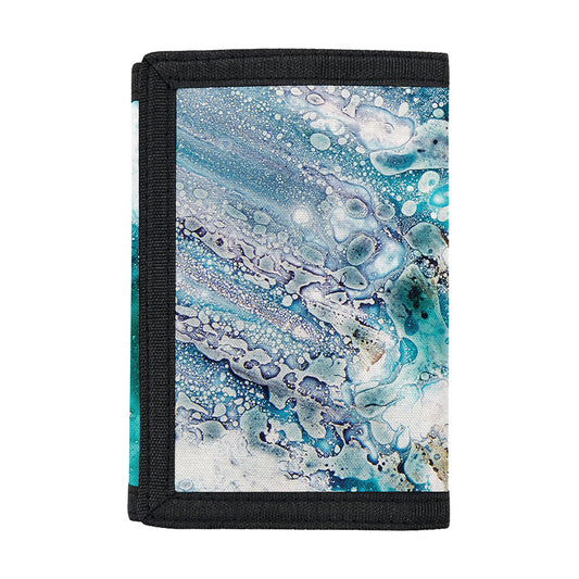 Blue Ocean Acid Melt Print Trifold Wallet
