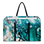 Blue Ocean Acid Melt Print Utility Tote Bag