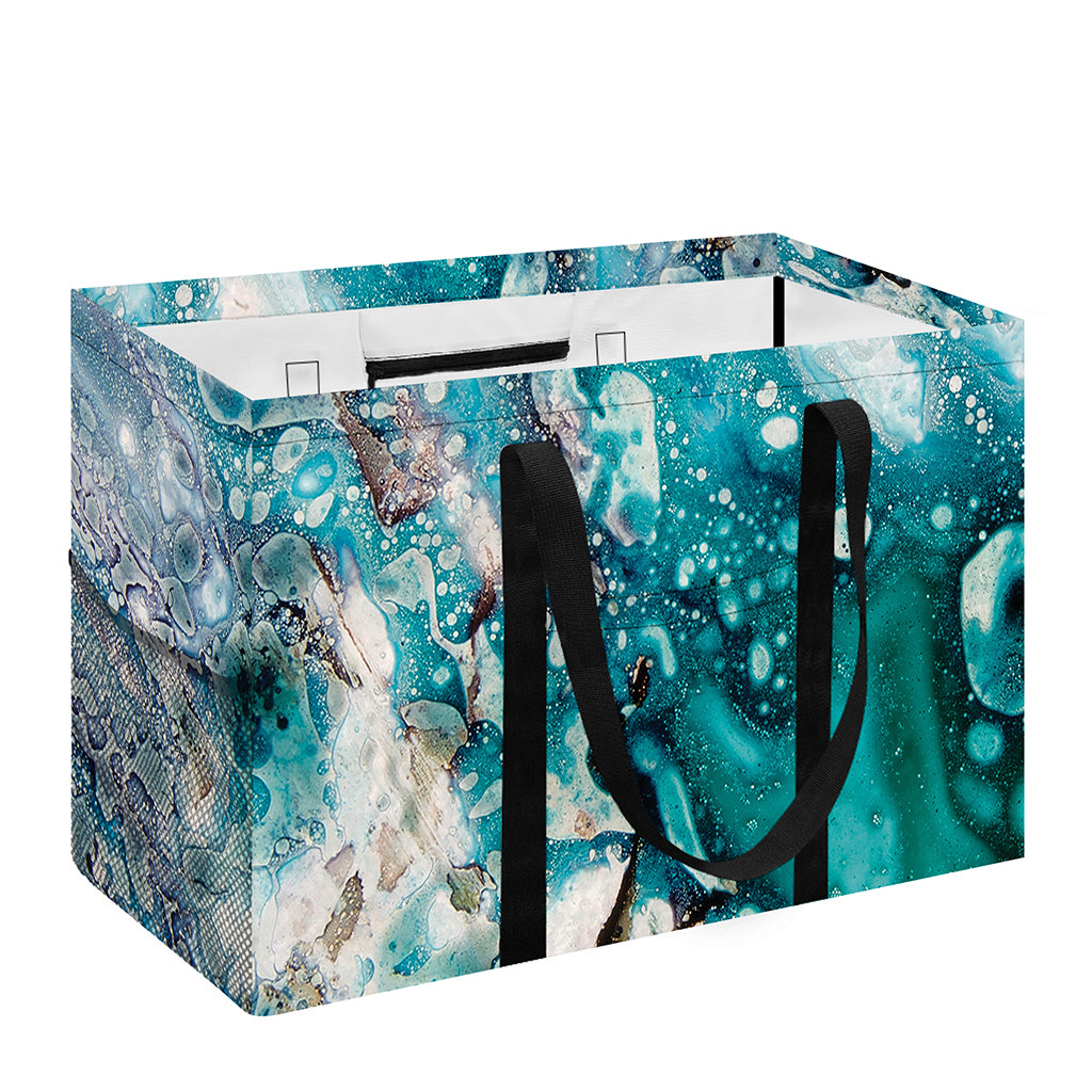 Blue Ocean Acid Melt Print Utility Tote Bag
