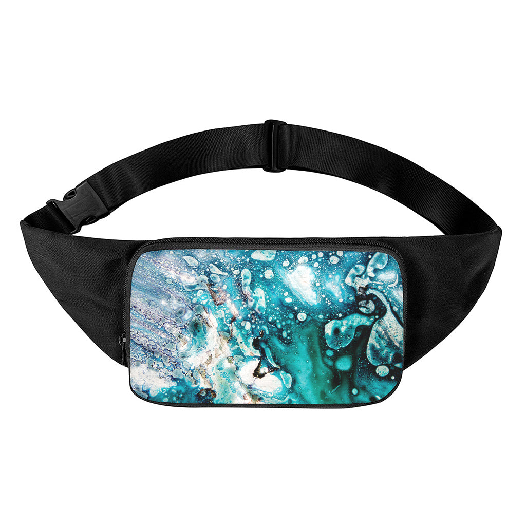 Blue Ocean Acid Melt Print Waist Bag