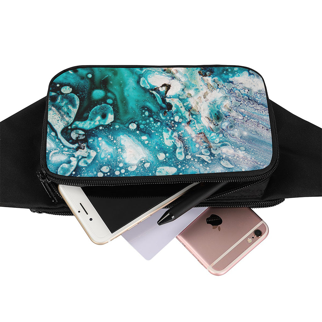 Blue Ocean Acid Melt Print Waist Bag