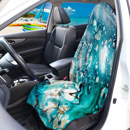 Blue Ocean Acid Melt Print Waterproof Car Seat Cover