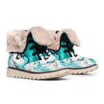 Blue Ocean Acid Melt Print Winter Boots