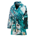 Blue Ocean Acid Melt Print Women's Bathrobe