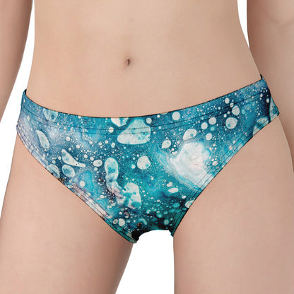 Blue Ocean Acid Melt Print Women's Panties