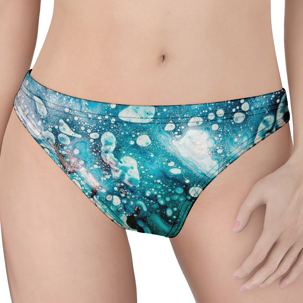 Blue Ocean Acid Melt Print Women's Thong