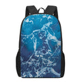 Blue Ocean Print 17 Inch Backpack