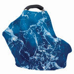 Blue Ocean Print Baby Seat Cover