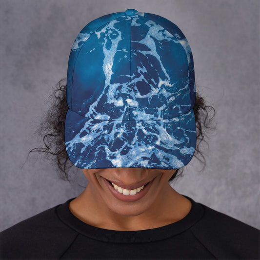 Blue Ocean Print Baseball Cap