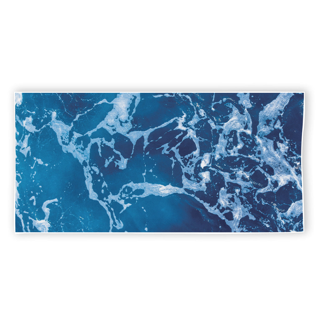 Blue Ocean Print Beach Towel