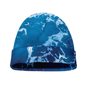 Blue Ocean Print Beanie