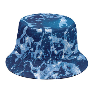 Blue Ocean Print Bucket Hat