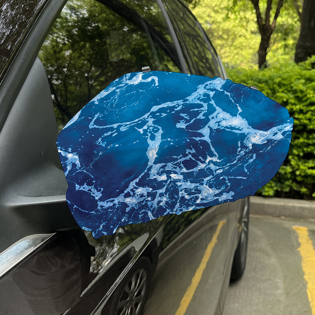 Blue Ocean Print Car Side Mirror Covers