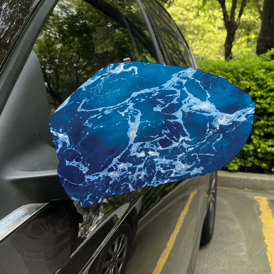 Blue Ocean Print Car Side Mirror Covers