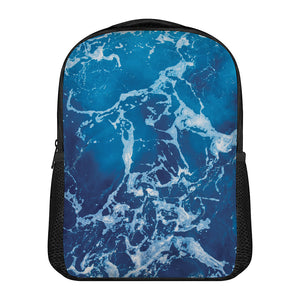 Blue Ocean Print Casual Backpack