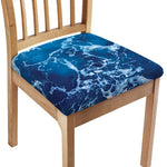 Blue Ocean Print Chair Cushion Cover