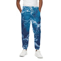 Blue Ocean Print Cotton Sweatpants